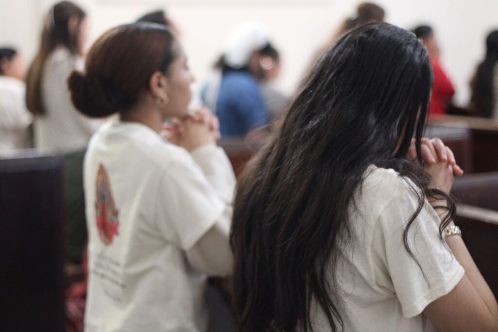 A 2025 gathering for young adult women at Holy Cross parish in the Bronx. The event was organized by the parish's Daughters of Peace ministry.