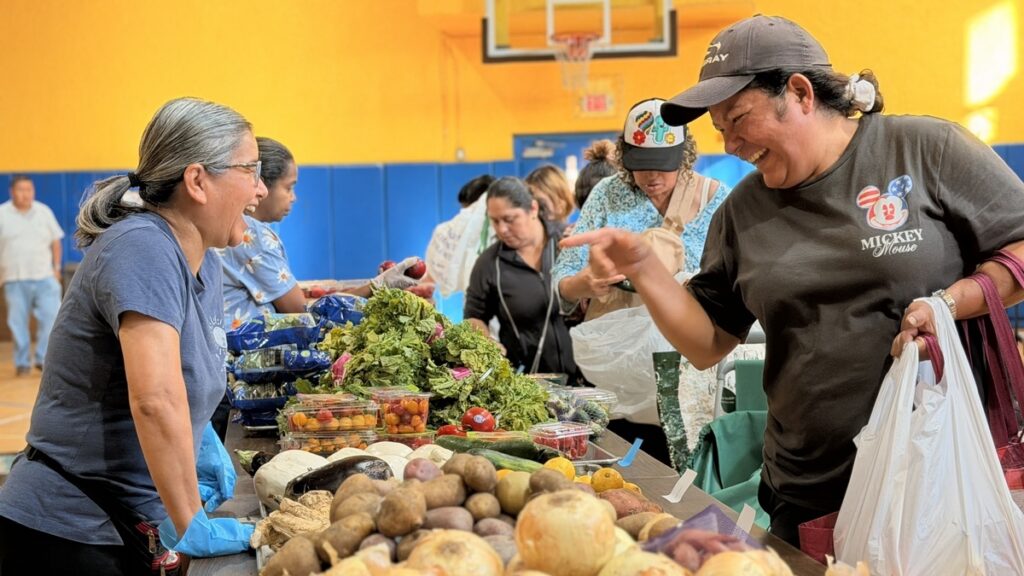 Voluntarias apoyan a comunidades de Port Chester y ciudades aledañas organizando y repartiendo alimentos en el Centro Comunitario Don Bosco.