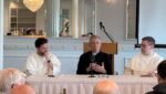 From left: Fr. Jonah Teller, O.P., St. Joseph's Church, Greenwich Village; Fr. Daniel Ray, Old St. Patrick's Cathedral; and Fr. Peter Martyr Yungwirth, O.P., St. Vincent Ferrer/St. Catherine of Siena, Midtown. The three spoke at the annual Archdiocese of New York Pastors Retreat in Spring Lake, N.J., on Oct. 6, 2026.