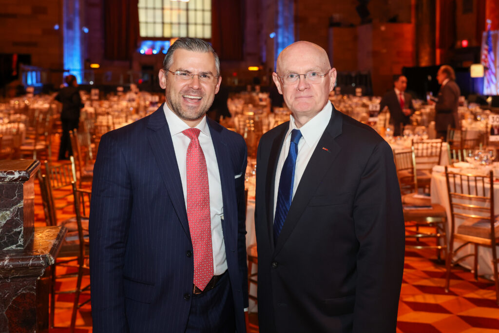 Osmar J. Benvenuto (left) and Roderick Cassidy were honored at the annual Lawyers Committee of the Inner-City Scholarship Fund Luncheon on Wed., Oct. 21, 2026.