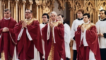 Archbishop Fulton J. Sheen, center, celebrates Mass at the Cathedral Basilica of the Sacred Heart in Newark, N.J., on March 6, 1977.
