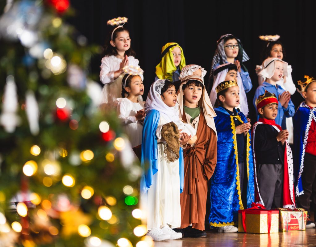 Students perform in the Kindergarten Nativity Pageant at Immaculate Heart of Mary School in Scarsdale on December 15, 2025. Photo Credit: Legacy Studios.