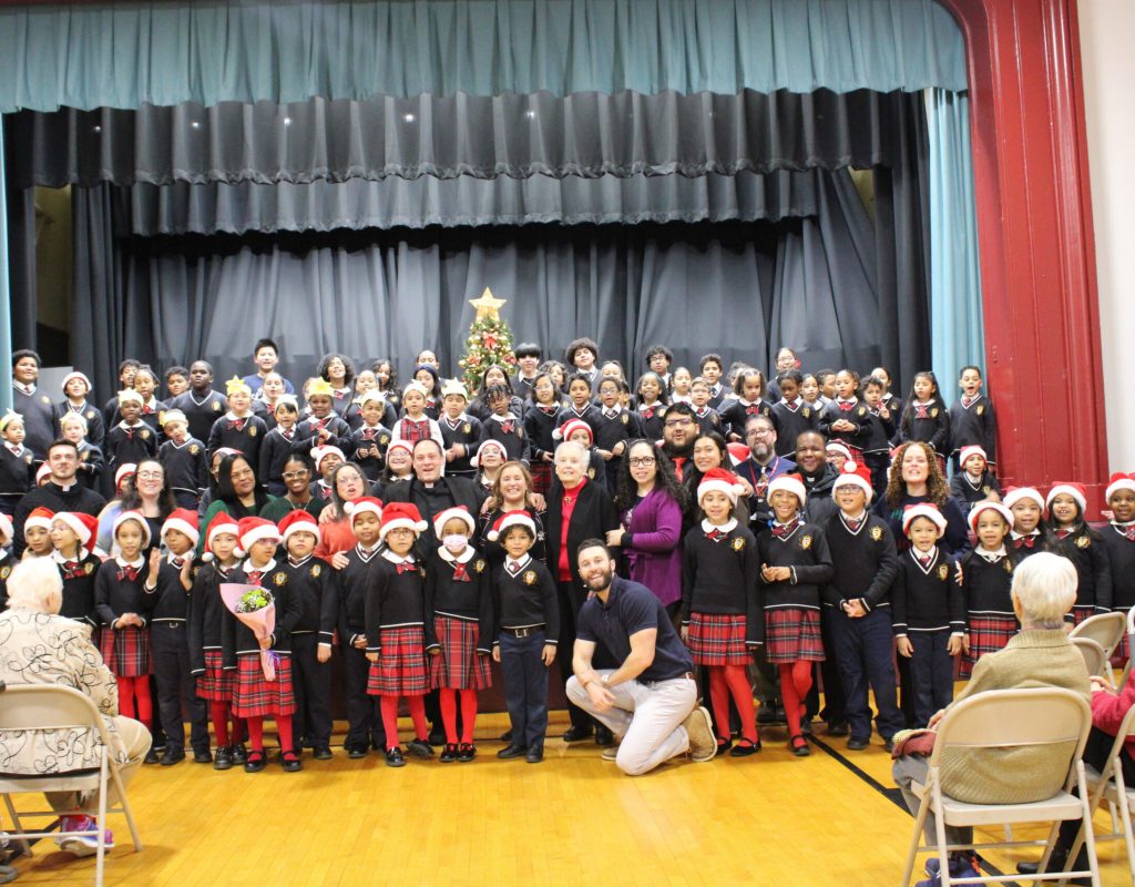 Students perform the Nativity and festive Christmas songs for the Dominican Sisters of Sparkill on Tuesday, December 16, 2025. The school was founded by the Dominican Sisters of Sparkill in 1914, and the sisters are invited for a special performance each year. Photos courtesy of St. John Chrysostom School.